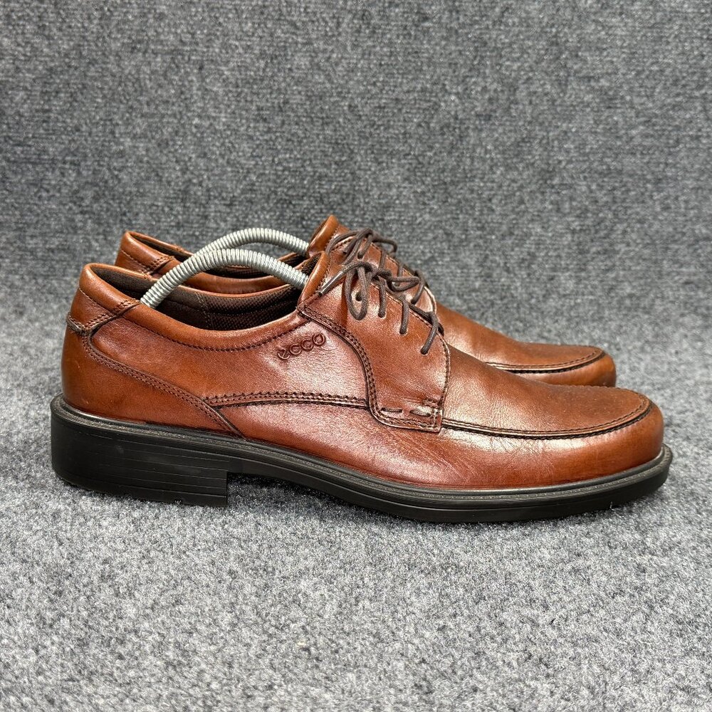 Ecco Shoes Men's Size 13 Brown Leather Classic‎ Business Casual Comfort Derby